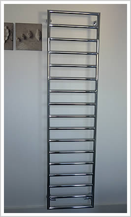Chrome ladder radiator fitted by Classic Bathrooms Sevenoaks